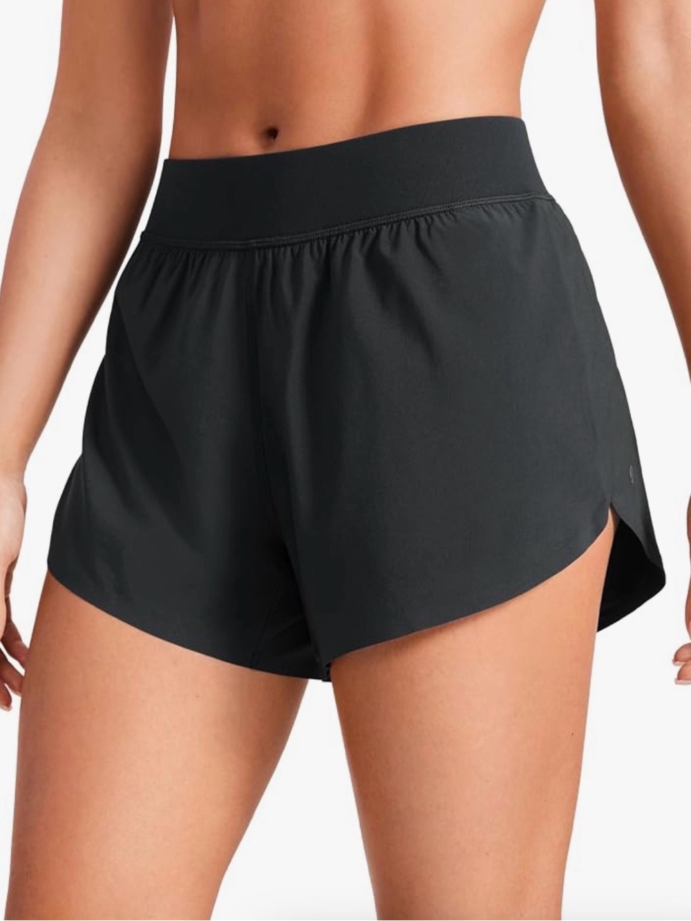CRZ YOGA Black High-Rise Athletic Shorts